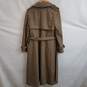 Vintage women's union made brown tweed wool full length trench coat image number 2