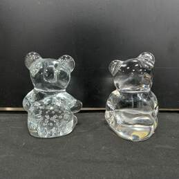 Pair of Crystal Bear Figurines / Paperweight alternative image