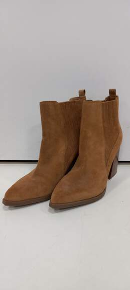 Mark Fisher Women's Brown Suede Heeled Boots Size 9