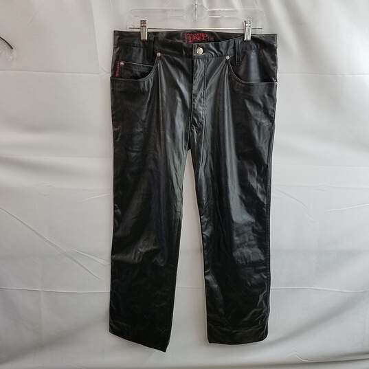 Tripp Men's Black Faux Leather Pants Size 34 image number 1