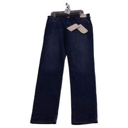 NWT Womens Blue 5 Pocket Design Dark Wash Straight Leg Denim Jeans Size 27