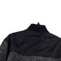 Mens Gray Black Fleece Mock Neck Pockets Long Sleeve Full-Zip Jacket Sz XL image number 4