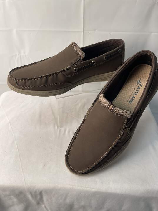 Eastland Mens Brown Brentwood Slip Ons Casual Shoes Size 13M image number 4