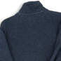 Mens Gray Long Sleeve Mock Neck Quarter Zip Pullover Sweater Size Large image number 4