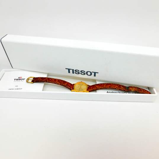 Tissot Swiss 7 Jewels Leather Band Women's Watch In Original Box 166.2g image number 1