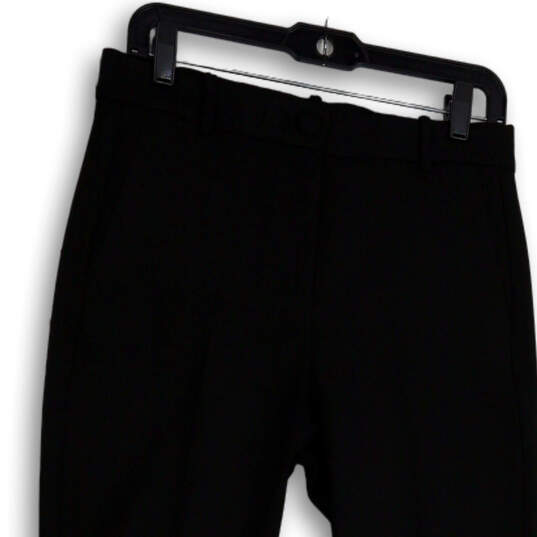 Womens Black Regular Fit Slash Pocket Stretch Flat Front Dress Pants Size 8 image number 4