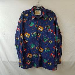 Code Bleu Vintage Multicolor Cotton Button Up Shirt WM Size L