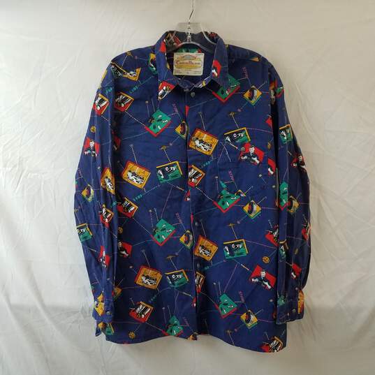 Code Bleu Vintage Multicolor Cotton Button Up Shirt WM Size L image number 1