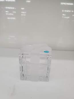 GENUINE TIFFANY & CO. CRYSTAL GLASS FROSTED BOW RIBBON BOX alternative image