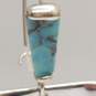 Robert Lee Moris Silver Tone Turquoise-Like Square Dangle Earrings 10.5g image number 3