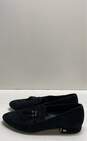 Karl Lagerfeld Clover Black Suede Tassel Flats Loafers Shoes Size 10 M image number 1