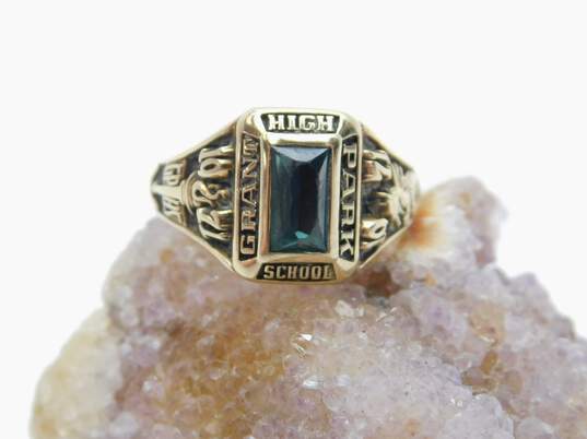 10k Yellow Gold Iolite Class Ring 4.9g image number 2
