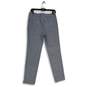 Talbots Womens Gray Flat Front Straight Leg Side Zip Ankle Pants Size 2 image number 2