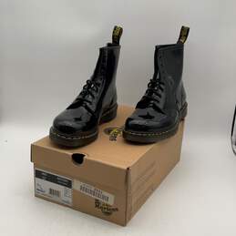 NIB Dr. Martens Mens 10072 Black Leather Round Toe Lace Up Combat Boots Size 12