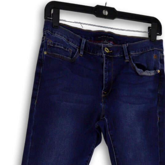 Womens Blue Denim Medium Wash Pockets Regular Fit Skinny Leg Jeans Size 8 image number 3