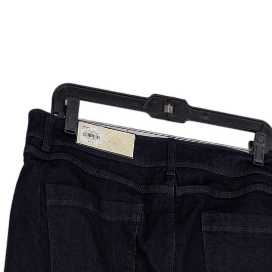 NWT Womens Blue Dark Wash Pockets Regular Fit Denim Straight Jeans Size 14 image number 4