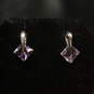 14K White Gold Amethyst Earrings - 2.9g image number 2