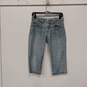 Womens Nouveau 515 Blue Light Wash Studded Pockets Denim Capri Shorts Size 2 image number 1