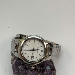 Designer Bulova 96M000 Silver-Tone Stainless Steel Quartz Analog Wristwatch