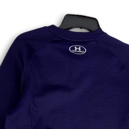 NWT Mens Blue Henley Neck Long Sleeve Pockets Pullover Sweatshirt Size S image number 3