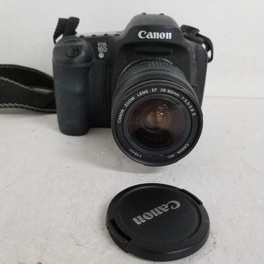 UNTESTED Canon EOS 10D 6.3MP Digital SLR Camera Black 28-80 Lens image number 1