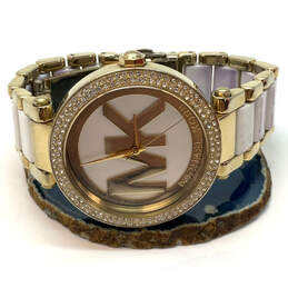 Designer Michael Kors Parker MK-6313 Gold Tone Rhinestone Analog Wristwatch alternative image