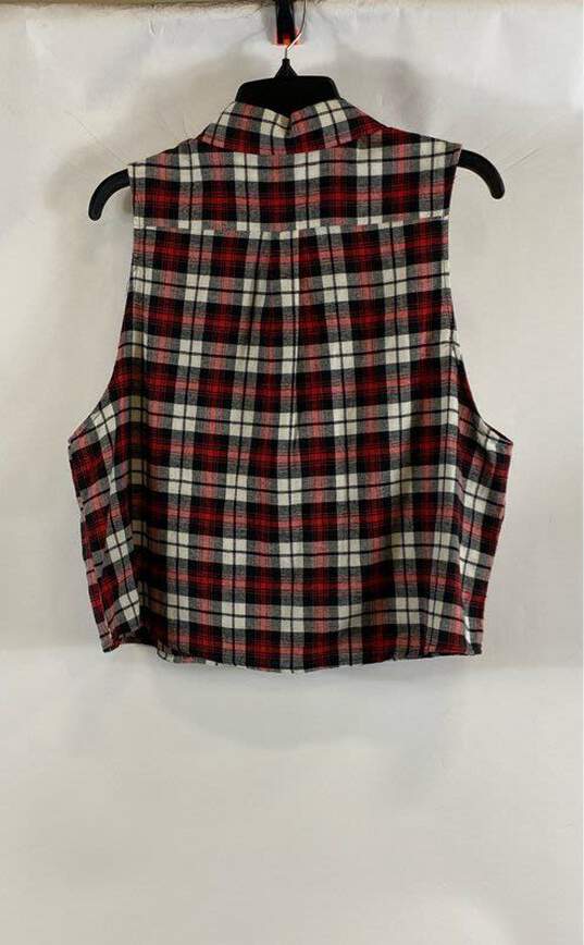 Wild Fable Women's Red Plaid Sleeveless Top- XXL NWT image number 2