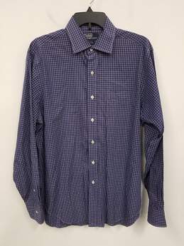 Ralph Lauren Philip Men's L/S Purple Checkered Button Up Shirt Size 16 (34/35)