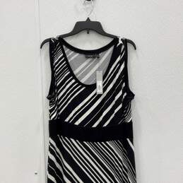 NWT APT.9 Womens Black White Striped Scoop Neck Sleeveless Maxi Dress Size PXL alternative image