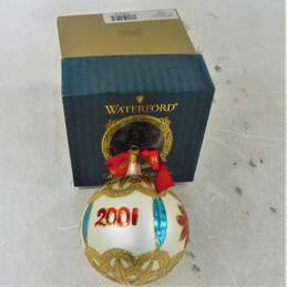 Vintage Waterford Holiday Heirlooms 2001 / 2002 New Year's Cel Ball Ornament