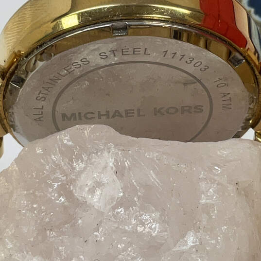 Designer Michael Kors MK-5276 Gold-Tone Stainless Steel Analog Wristwatch image number 4