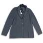 NWT Cashmere Charter Club Womens Gray Notch Lapel Two Button Blazer Size XL image number 1