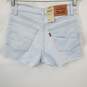 NWT Women's Levis High Rise Short in Baby Blue Size 27 image number 2