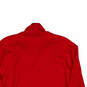 Mens Red Long Sleeve Mock Neck 1/4 Zip Activewear Track Jacket Size 2x image number 4