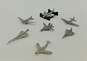 Assorted Pewter Miniature Figurines Airplanes US Buildings White House Capitol image number 2