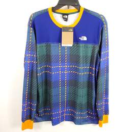 The North Face Men Blue Printed Waffle Top L NWT