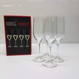 Riedel Vivant Set of 4 Champagne Flutes
