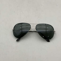 Mens RB 3214 Black Silver Frame UVA Protection Rimless Aviator Sunglasses alternative image