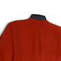 Womens Orange Long Sleeve Zipped Pocket Collarless Open Front Blazer Sz 14 image number 2