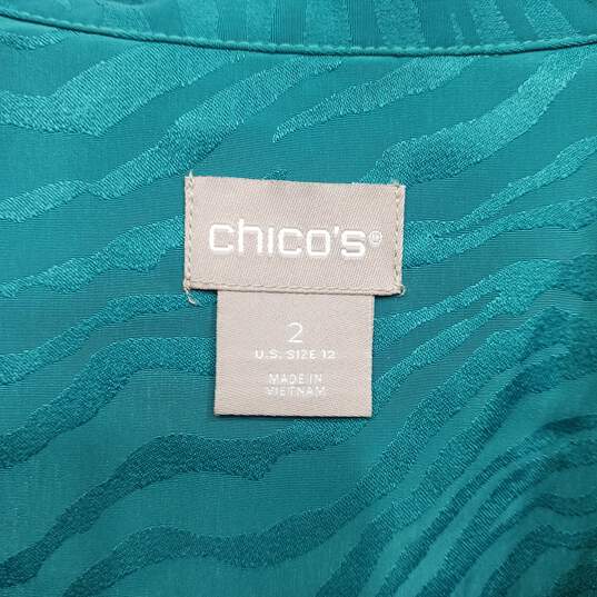 Chico's Women's Green Maxi Dress Size 2 - NWT image number 3