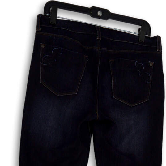 Womens Black Denim Medium Wash Pockets Stretch Skinny Leg Jeans Size 6 image number 4