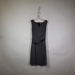 NWT Womens Split Neck Back Zip Sleeveless Sheath Dress Size 4 alternative image