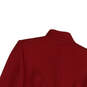 Womens Red Regular Fit Long Sleeve Collared Front Button Jacket Size 2 image number 4
