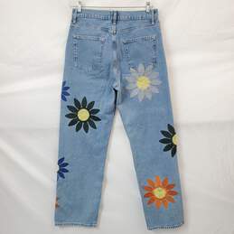 BDG Women's Flower Embroidered Wide Leg Jeans Size 31 alternative image