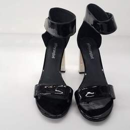 Jeffrey Campbell Women's 'Lindsay' Black Ankle Strap Chunky Heel Sandals Size 7 alternative image