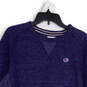 Mens Blue Heather Crew Neck Long Sleeve Pullover Sweatshirt Size Large image number 3