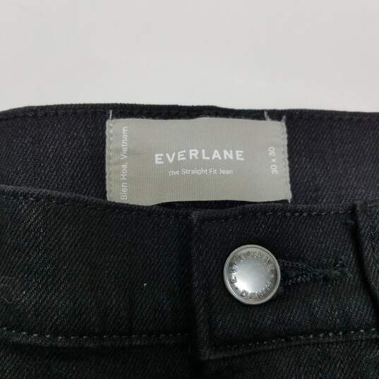 Men's Everlane black straight fit jeans capris **altered** 30 x 23 #2 image number 4