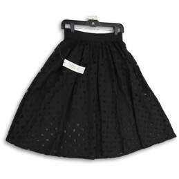NWT Womens Black Polka Dot Elastic Waist Pull-On Flare Skirt Size Medium alternative image