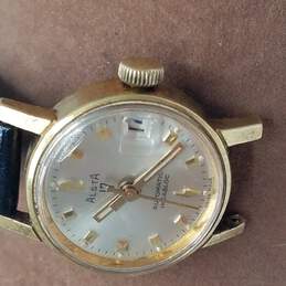 Alstater Alsta 10k Gold Filled 20mm 17 Jewels Vintage Automatic Manual Wind Watch alternative image