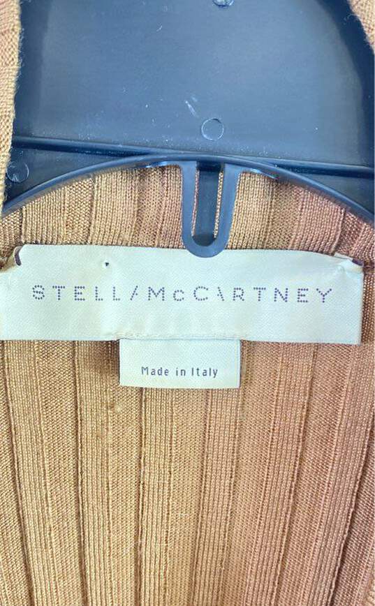 Stella McCartney Women Brown Ribbed Asymmetrical Sweater Sz 44 image number 3